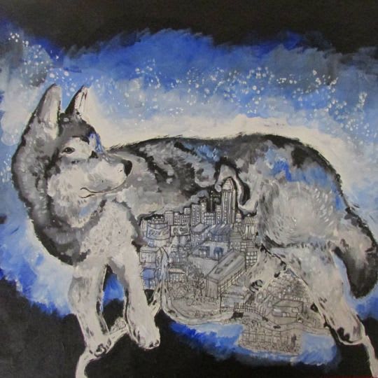8020 - Wolf and the City artwork by Orla Price